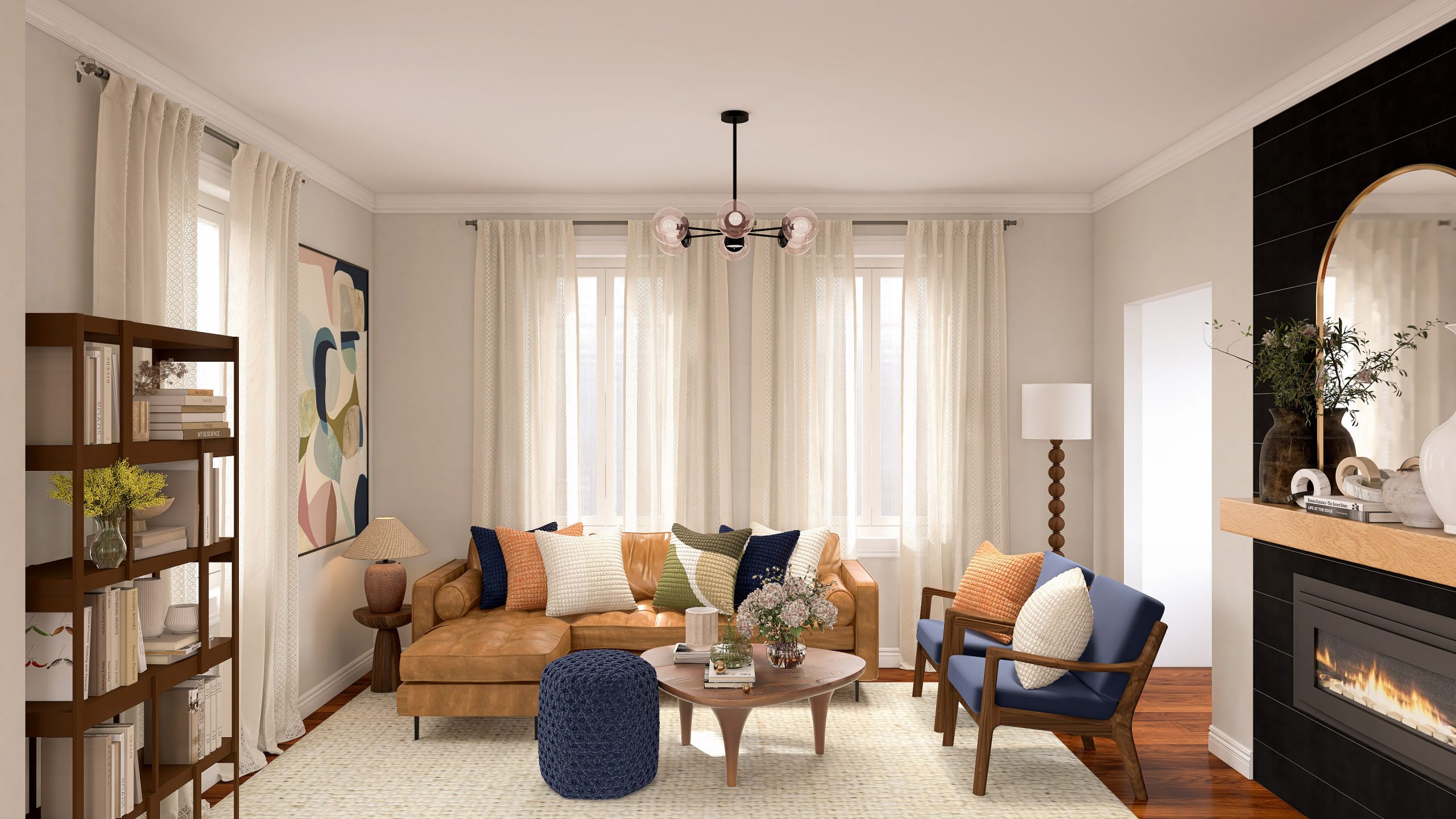 Open Space, Grounded Living:  A Study in Warmth and Flow