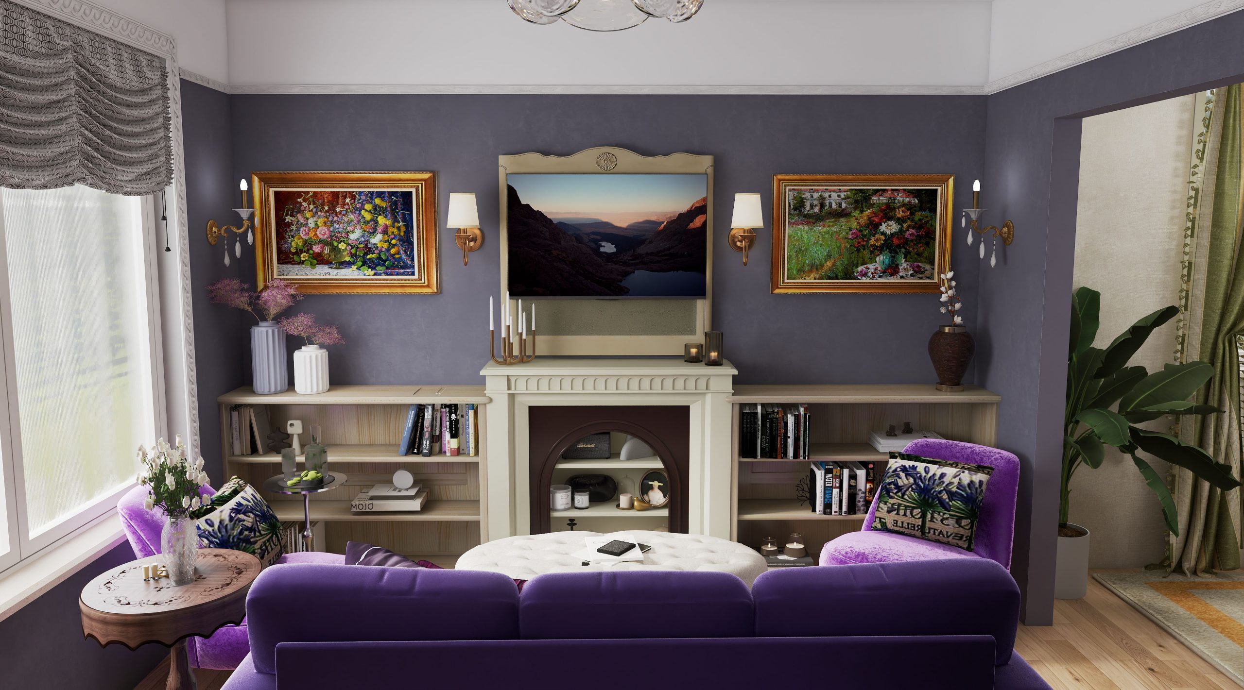 A Moody Victorian Living Room for a Lively Portland Family