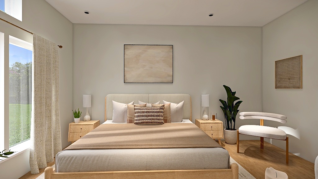 A Calming Retreat: Maggie’s Modern Bedroom Design with Seeded